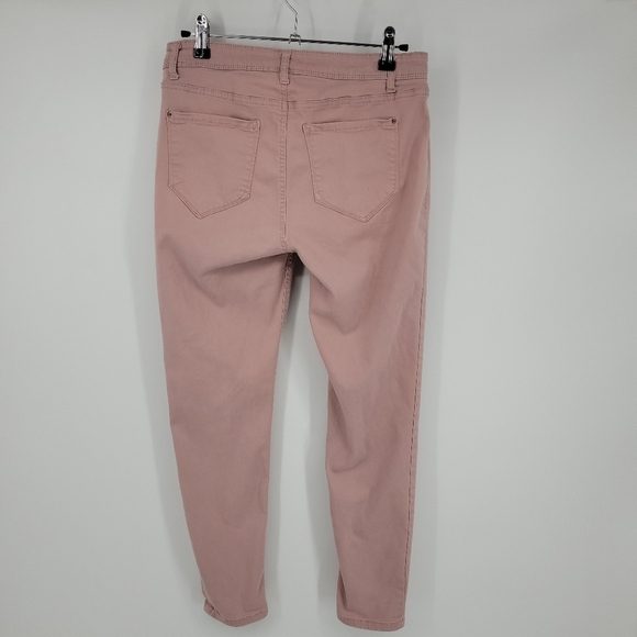 Kensie jeans Womens Effortless Ankle Mid Rise Pink Denim Size 8 - Picture 4 of 16